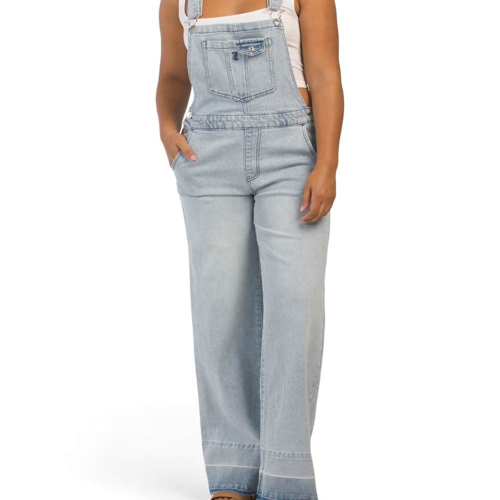 Juicy Couture Overalls Raw Hem Wide Leg NWT